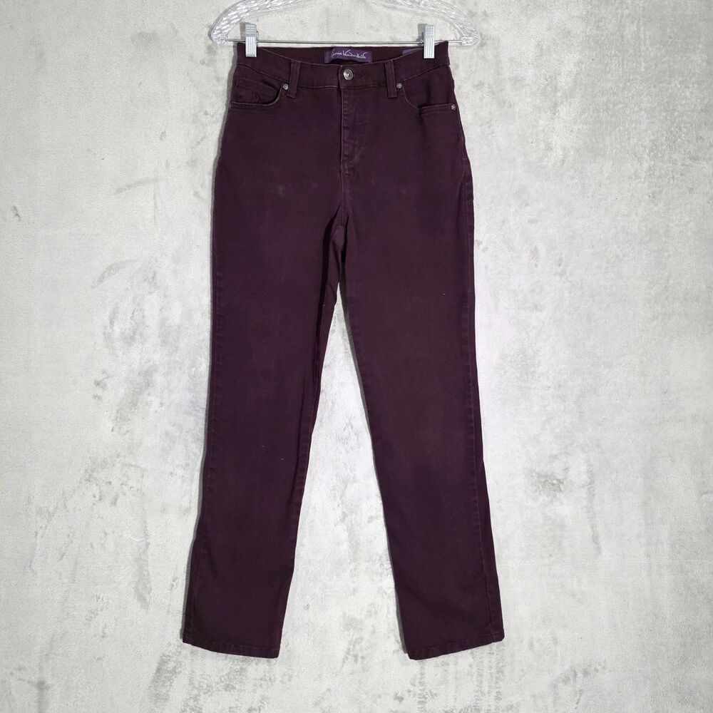 Gloria Vanderbilt Amanda straight Fit Jeans Purple Sz 4P